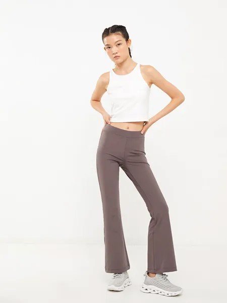Удобные однотонные женские спортивные штаны с эластичной талией LCW Active