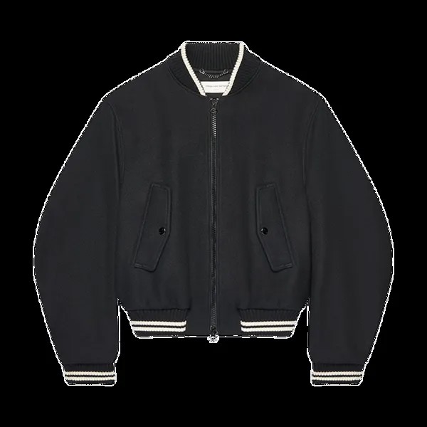 Куртка Dries Van Noten Heavy Wool Nylon Bomber 'Black', черный