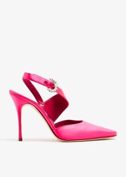 Туфли Manolo Blahnik Hafela Satin, розовый