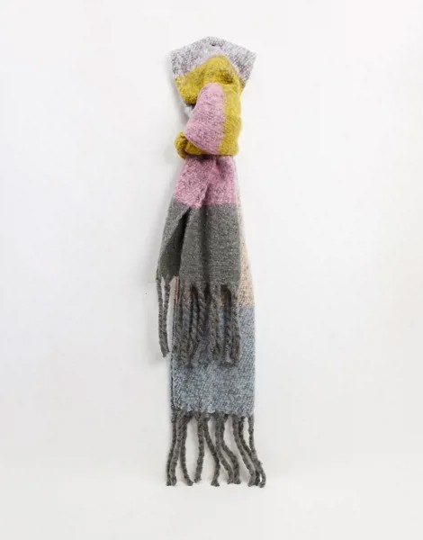 Пушистый шарф в стиле колор блок Boardmans-Мульти