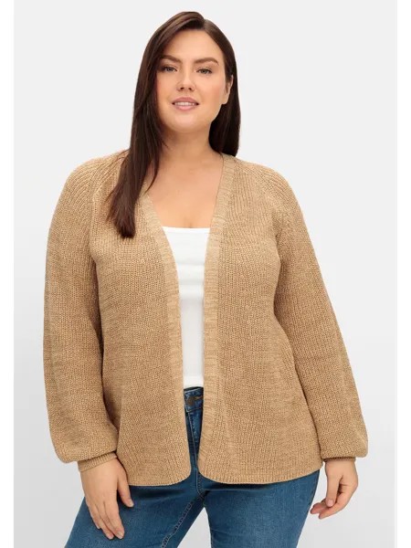 Кардиган sheego Strickjacke, цвет cappuccino meliert