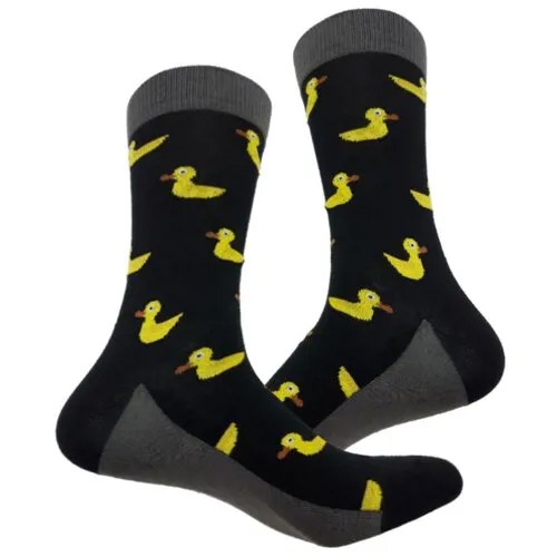Мужские носки SOVA, классические, фантазийные, размер 40-46, желтый, черный