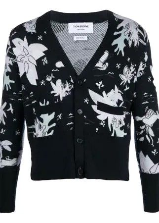 Thom Browne жаккардовый кардиган Hawaiian