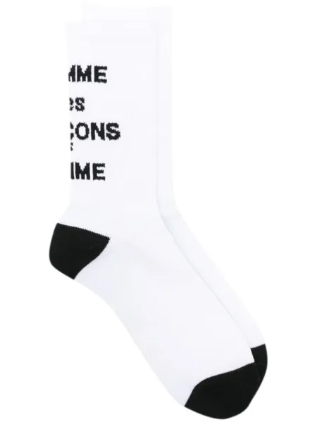 Comme des Garçons Homme носки с логотипом-жаккардом, белый