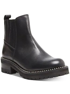 STEVEN Женские черные кожаные ботинки челси Gibson без шнуровки 6,5 м