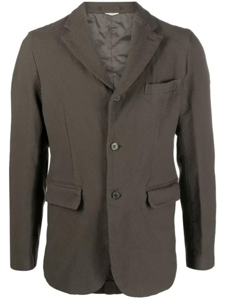 Comme des Garçons Homme Deux однобортный пиджак с заостренным воротником, зеленый