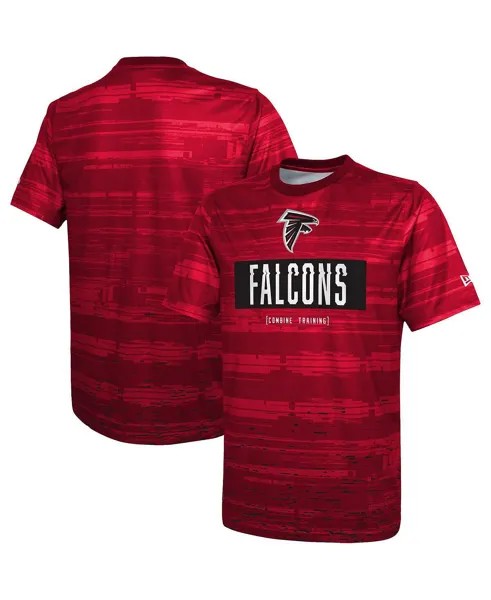 Мужская красная футболка atlanta falcons combine authentic sweep New Era, красный