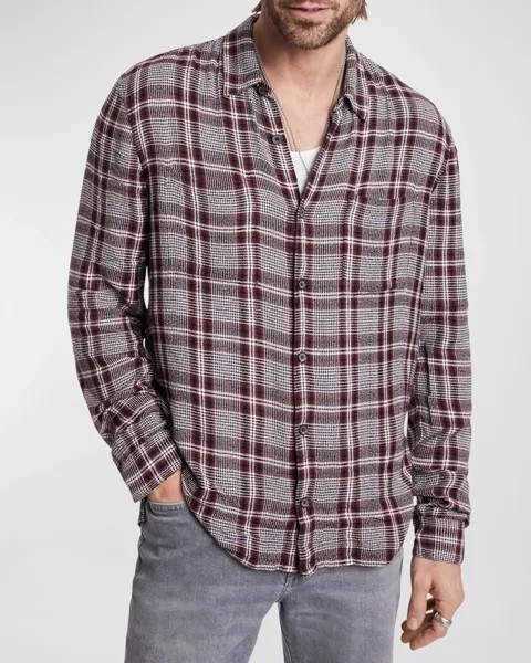Мужская спортивная рубашка Cole, окрашенная в пряже John Varvatos, цвет Mauvewood