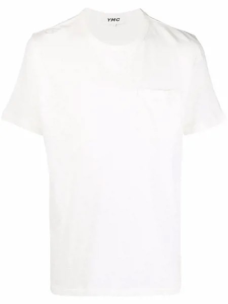 YMC футболка из органического хлопка с карманом