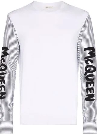 Alexander McQueen футболка с длинными рукавами и принтом граффити