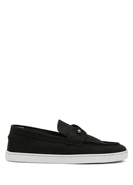 Мужские кожаные лоферы Christian Louboutin, черный