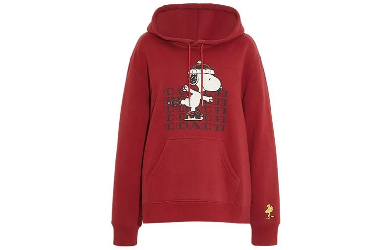 Толстовка Snoopy X женская красная Coach