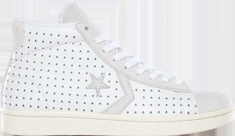 Кроссовки Converse Ace Hotel x Pro Leather Mid Perforated A Pattern - White, белый