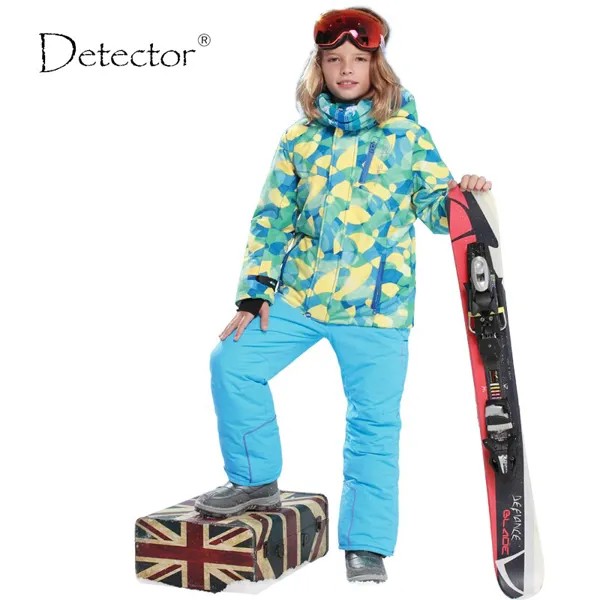 Детская верхняя одежда Detector на-30 градусов, теплое пальто, спортивный лыжный костюм, комплекты детской одежды, водонепроницаемые ветрозащит...