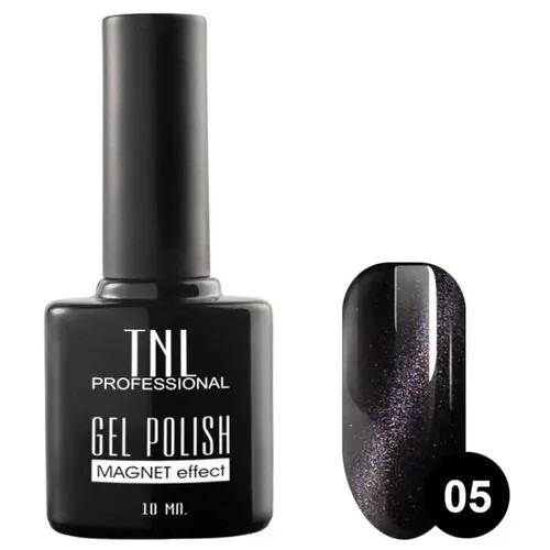 Гель-лак TNL Professional Magnet effect, 10 мл, оттенок 05 черно-серый