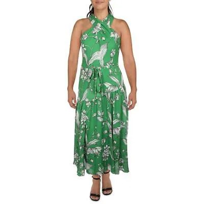 Женское зеленое шифоновое летнее макси-платье Taylor с цветочным принтом 12 BHFO 4412