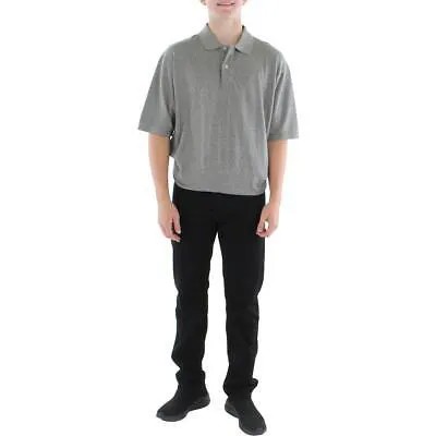 Мужская серая хлопковая футболка-поло с принтом Polo Ralph Lauren Big - Tall 2XLT BHFO 2508