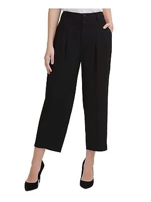KARL LAGERFELD Женские черные широкие брюки до щиколотки на молнии с карманами и высокой талией 10