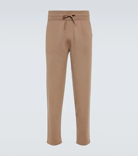 Спортивные брюки из кашемира мерано Loro Piana, коричневый