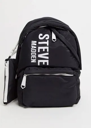 Черный рюкзак с логотипом и ремешком на запястье Steve Madden Nepal