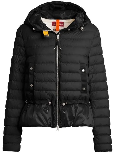 Parajumpers пуховик с нашивкой-логотипом, черный