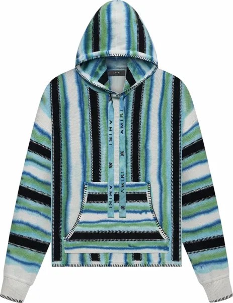 Худи Amiri Baja Tie Dye, синий/зеленый