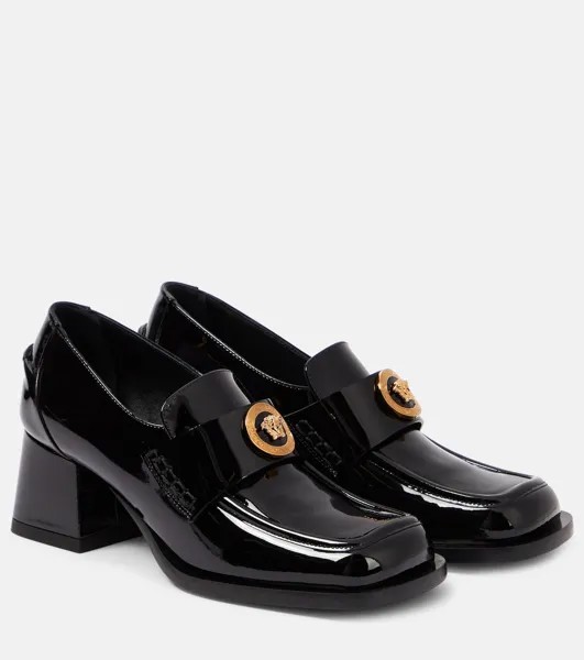 Туфли-лодочки alia из лакированной кожи Versace, черный