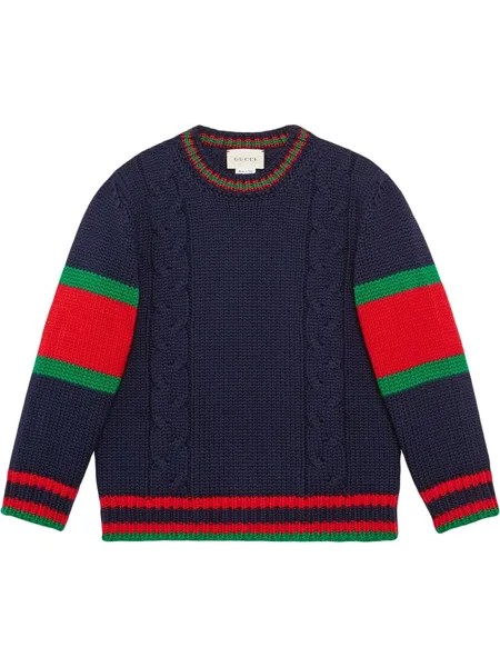 Gucci Kids Children's cable knit wool sweater