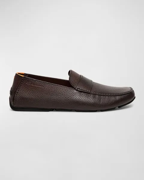 Мужские кожаные шлепанцы Barbados Santoni