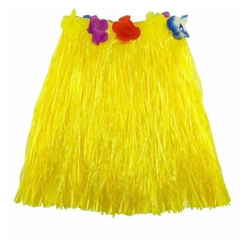 Карнавальная юбка Гавайи Желтая короткая Аллоха