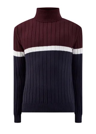 Шерстяной свитер с отделкой в стиле colorblock
