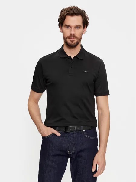 Рубашка поло стандартного кроя Calvin Klein, черный