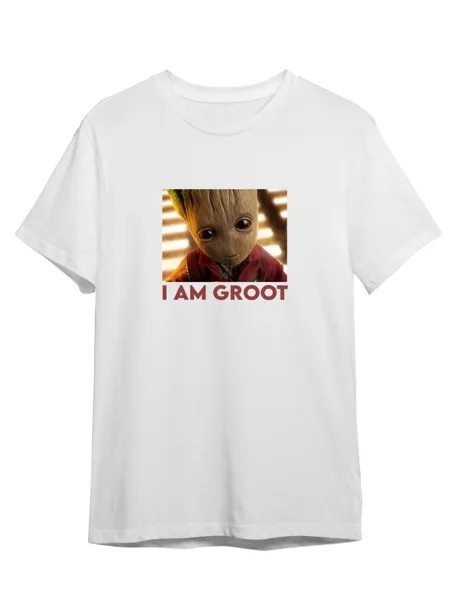 Футболка унисекс Каждому Своё Грут/Groot/Стражи галактики MVGR12 белая L