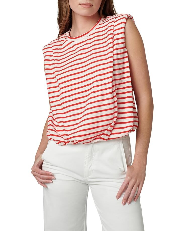 Топ Joe's Jeans The Arden Sleeveless, цвет White/Poppy Red