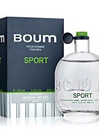 Jeanne Arthes Туалетная вода для мужчин Boum Sport (Бум спорт) свежий, зелёный 100 мл