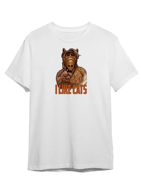 Футболка унисекс Каждому Своё Сериал Альф/Alf/Alien Life Form SRAF1 белая 3XL