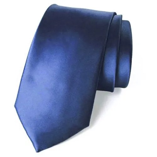 Широкий мужской галстук атласный однотонный ультрамарин