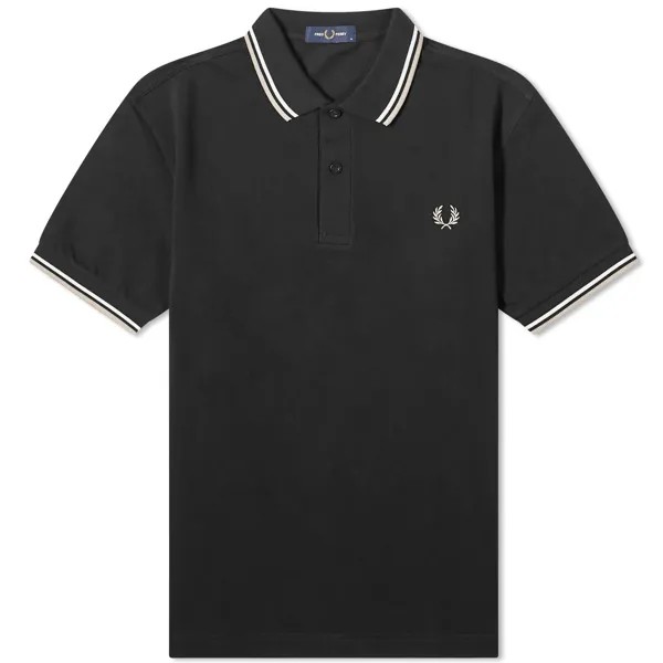 Поло Fred Perry Twin Tipped, цвет Black, Snow & Warm Grey