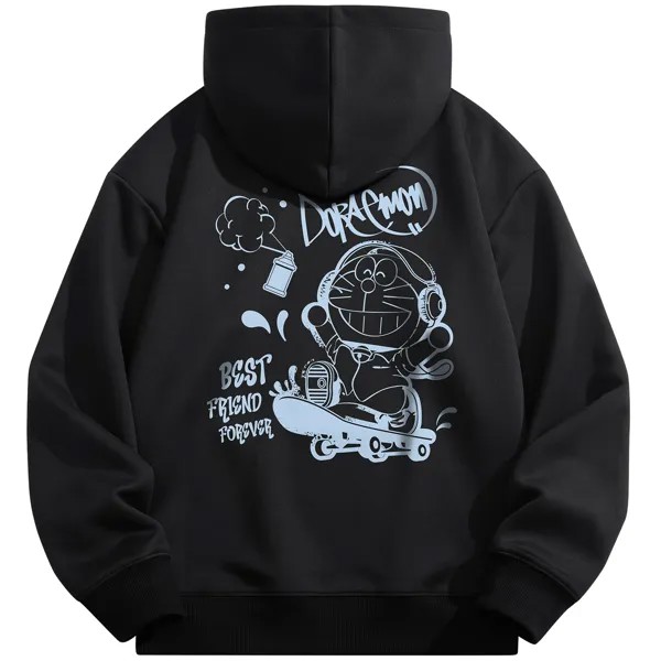 Толстовка унисекс Doraemon, Белый (на флисовой подкладке)