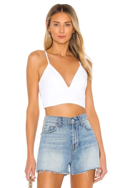 Топ Susana Monaco Thin Strap V Neck Crop, цвет Sugar