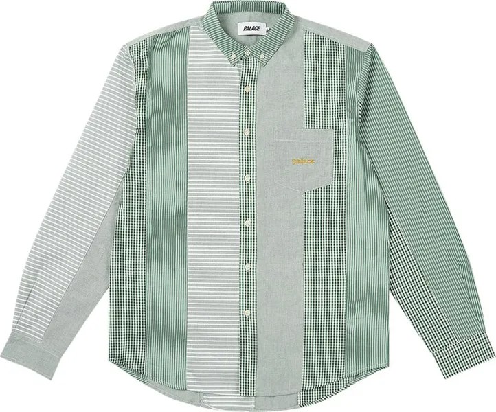 Рубашка Palace Patchwork Stripe 'Green', зеленый