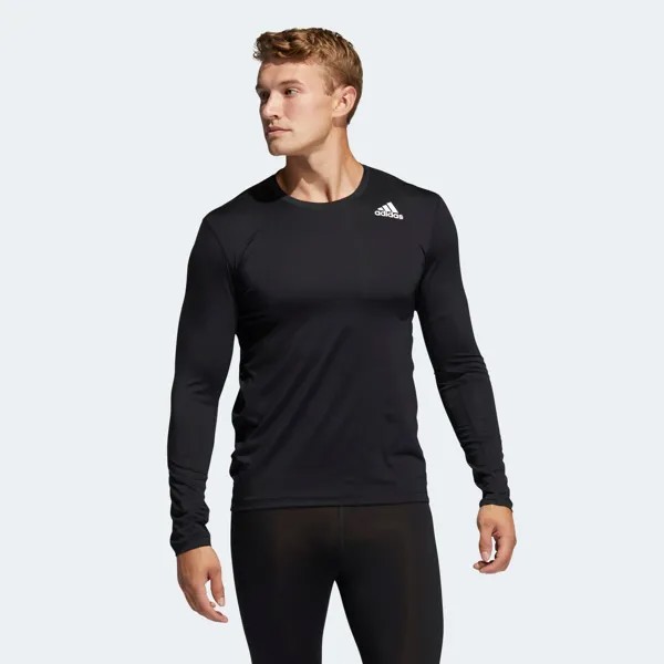 Лонгслив мужской Adidas Techfit Ls Fitted Top черный XL