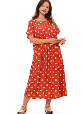 Платье трикотажное Кармела (красное)