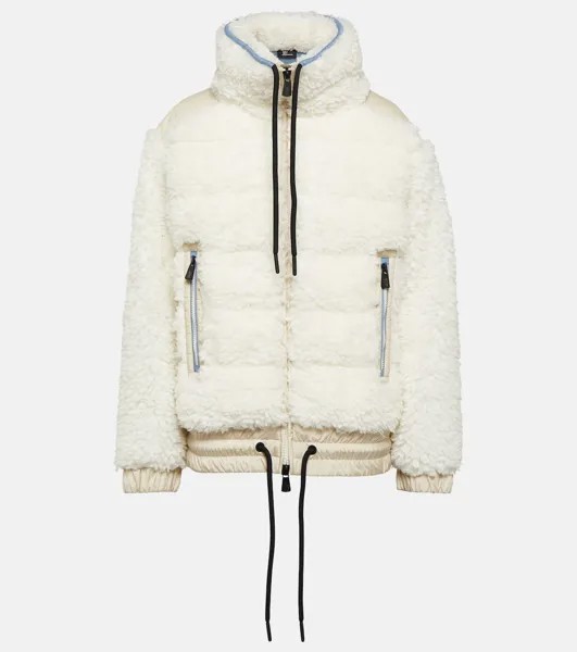 Плюшевый кардиган MONCLER GRENOBLE, белый