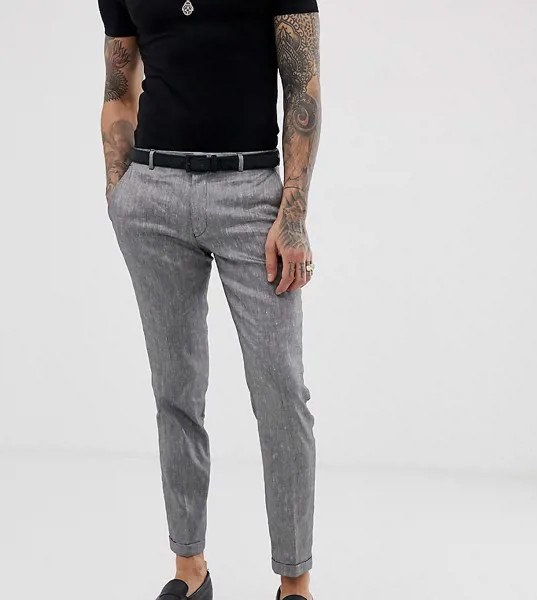 Серые брюки с добавлением льна Heart & Dagger-Серый