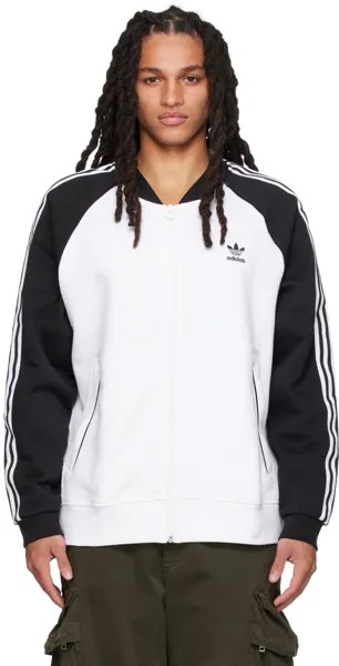 Бело-черная спортивная куртка adidas Originals SST