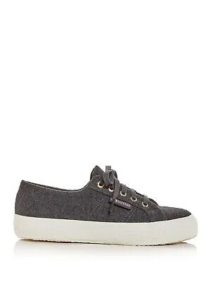 Женские спортивные кроссовки SUPERGA Grey Comfort Logo 2750 с круглым носком на платформе 10