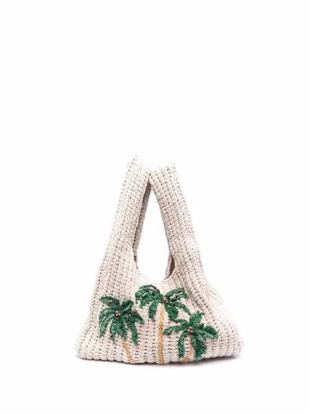 Alanui palm tree-embroidered bag