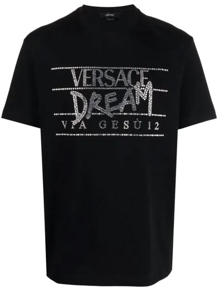 Versace футболка со стразами