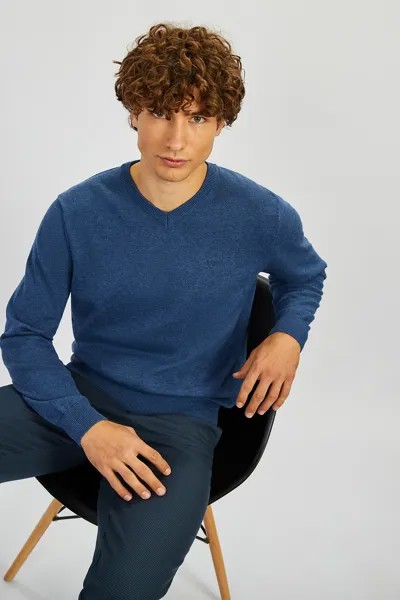 Пуловер мужской Baon B631201 синий 4XL